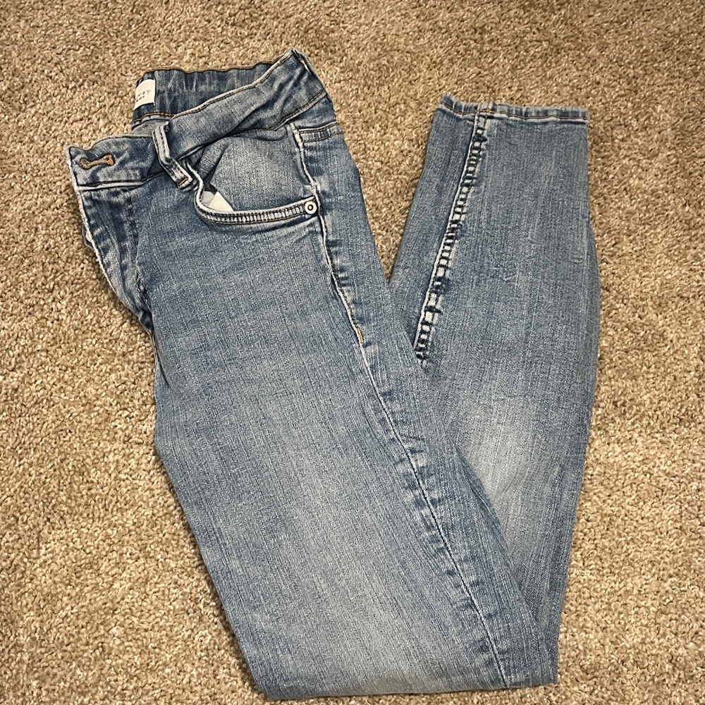 Zara Light Blue Straight Leg Jeans